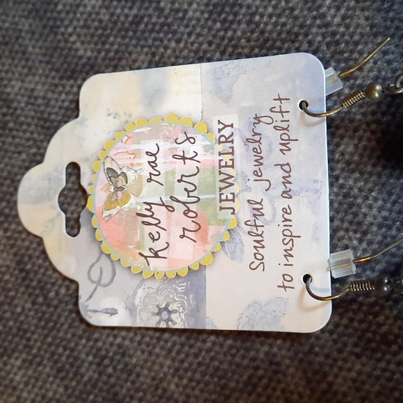 Vintage Inspired Kelly Rae Roberts Designs Pearl Bronze Bauble Earrings NWT - Picture 3 of 5